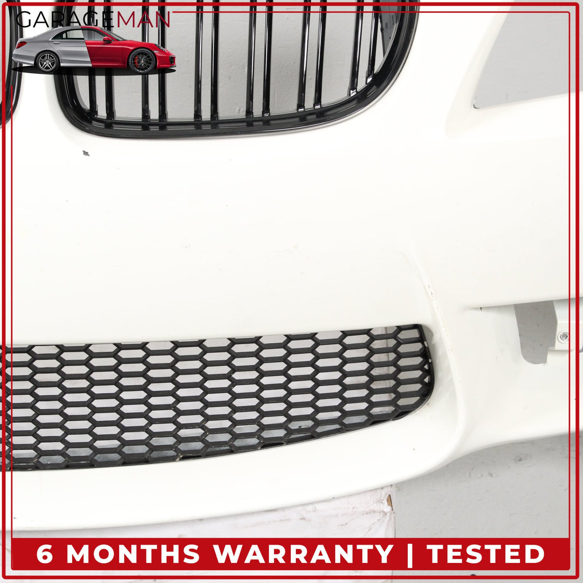 2006-2008 BMW 335i E90 M3 Style Front Bumper Cover Assembly w/ Grille Alpine White III