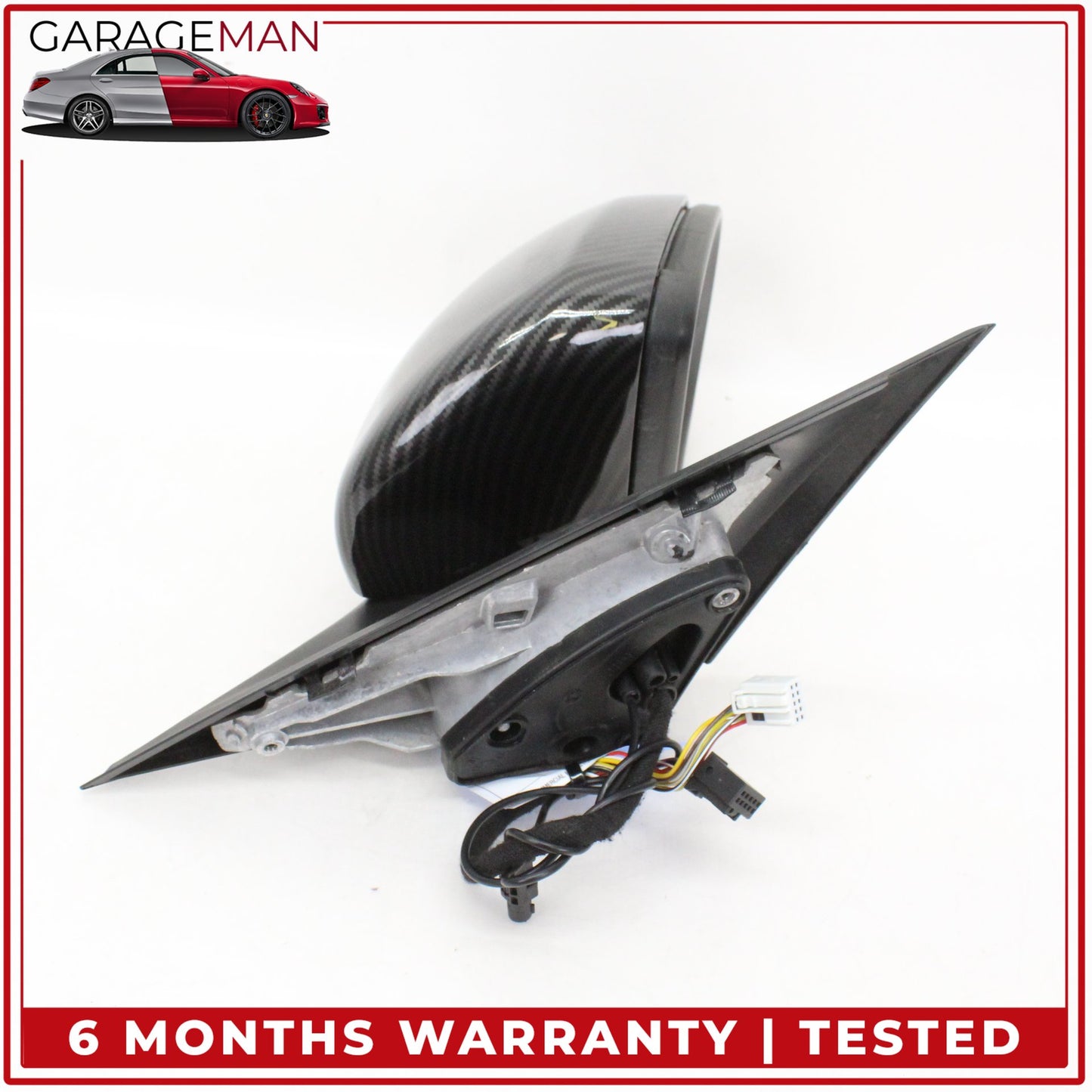 2015-2016 Mercedes W205 C300 Right Rear View Mirror w/ Blind Spot Carbon Fiber
