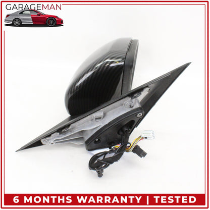 2015-2016 Mercedes W205 C300 Right Rear View Mirror w/ Blind Spot Carbon Fiber