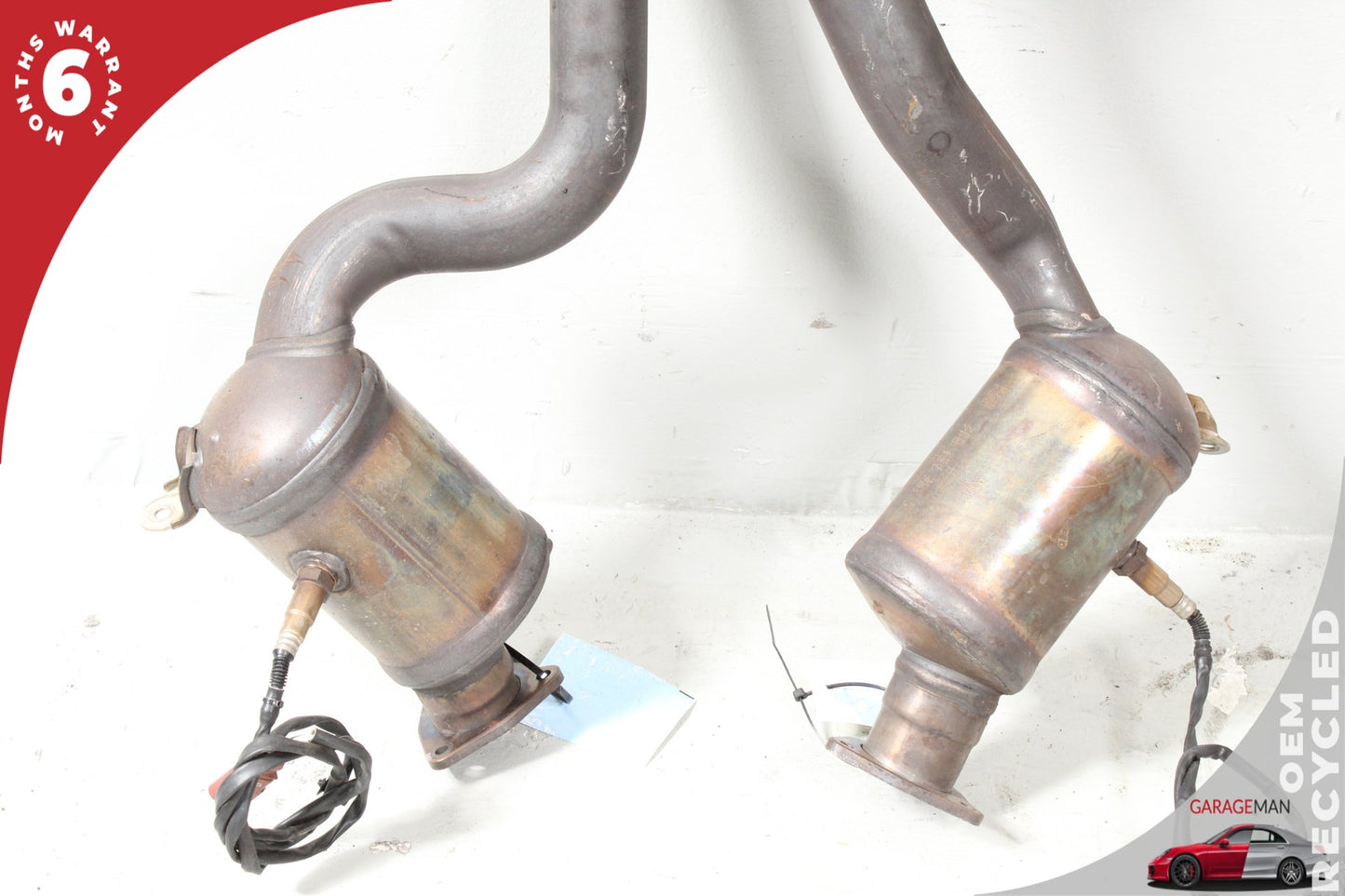 2011-2014 Porsche Cayenne 958 S Hybrid SUV Front & Rear Exhaust Downpipe Set OEM