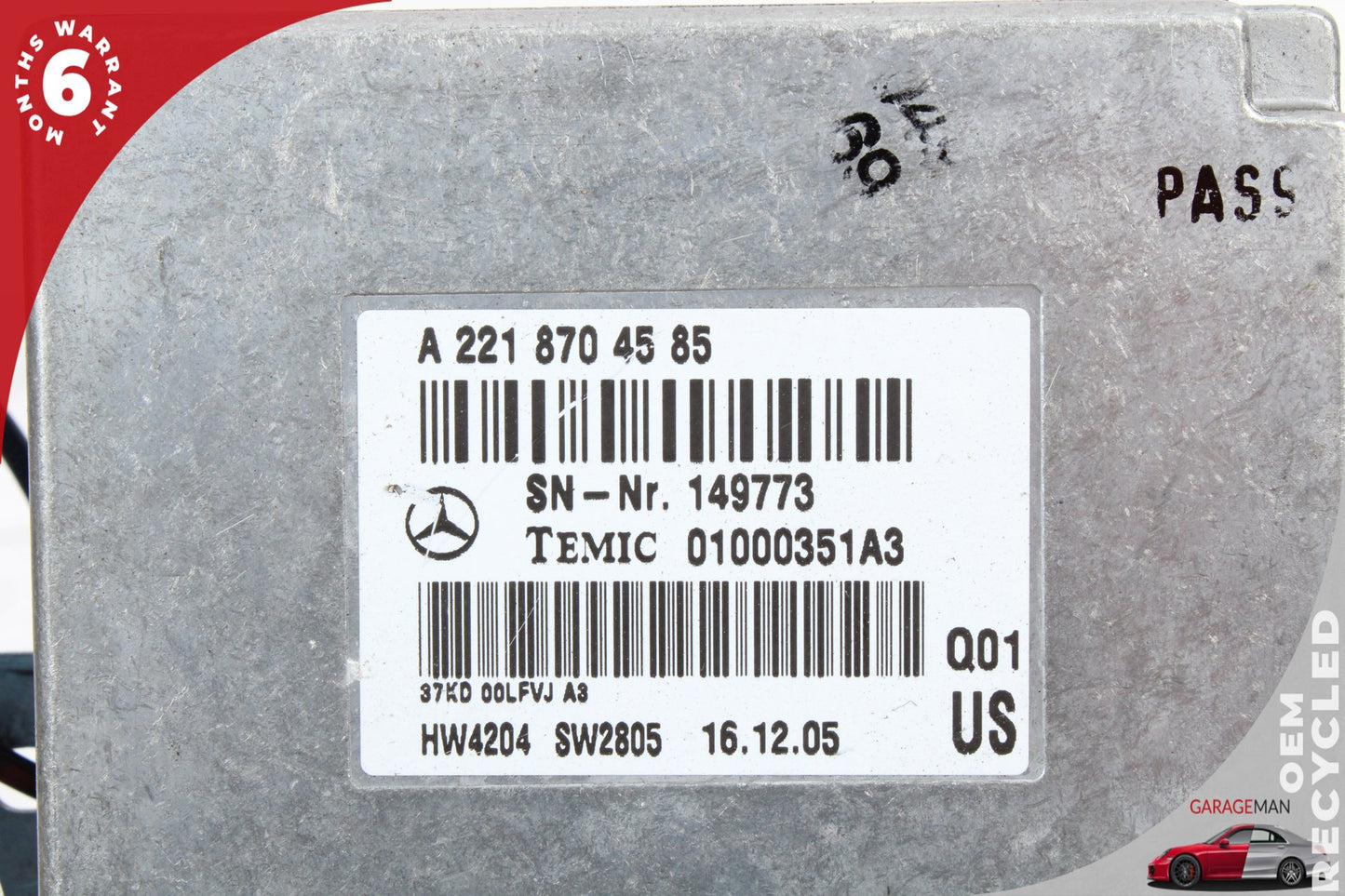 07-14 Mercedes-Benz S550 W221 Voice Communication Control Module 2218704585