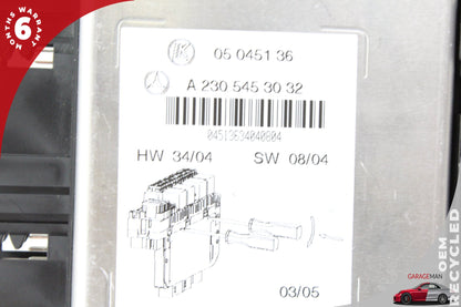 03-12 Mercedes SL500 R230 Rear SAM Fuse Box Relay Module 2305453032