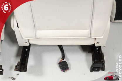 2013-2019 Fiat 500e Front and Rear Complete Seat Assembly White and Red OEM