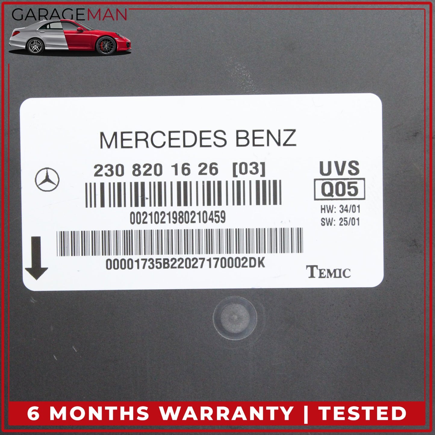 2003-2006 Mercedes-Benz SL500 R230 Convertible Top Roof Control Module 2308201626