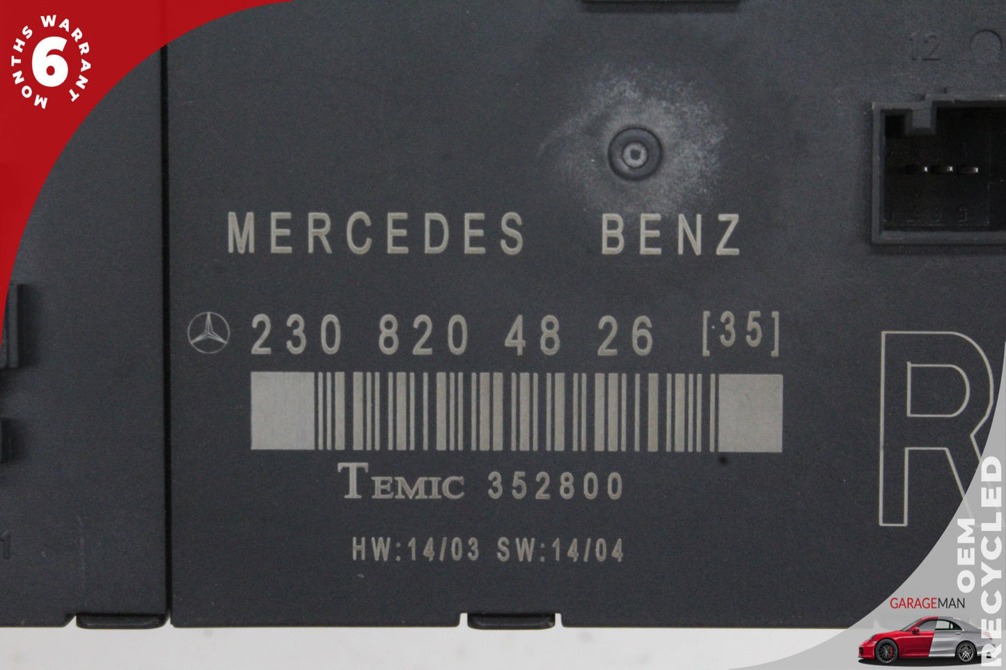 03-12 Mercedes SL500 R230 Right Front Door Control Module 2308204826 OEM