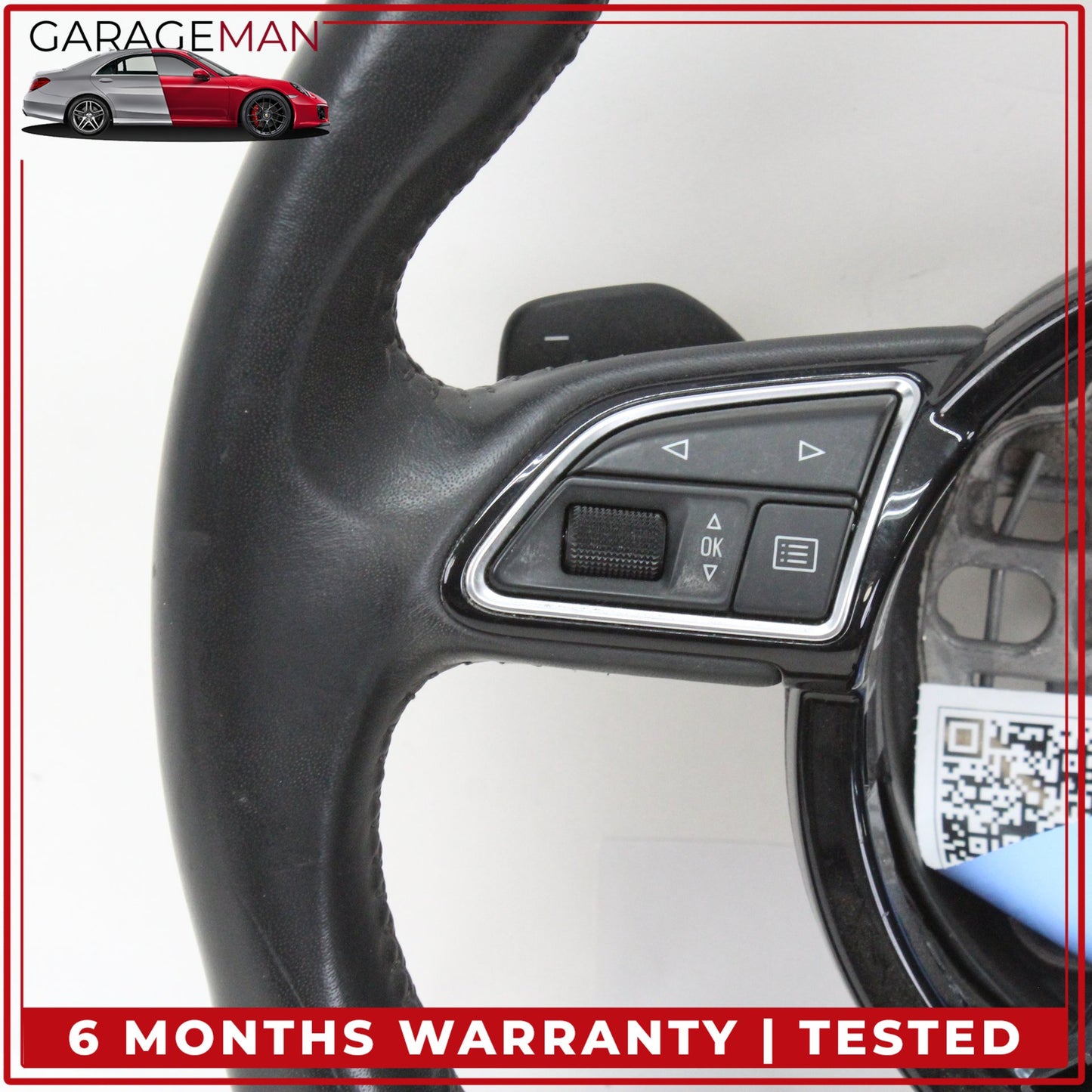 2012-2018 Audi A6 Front Left Steering Wheel w/ Paddle Shifters 4G0419091S OEM