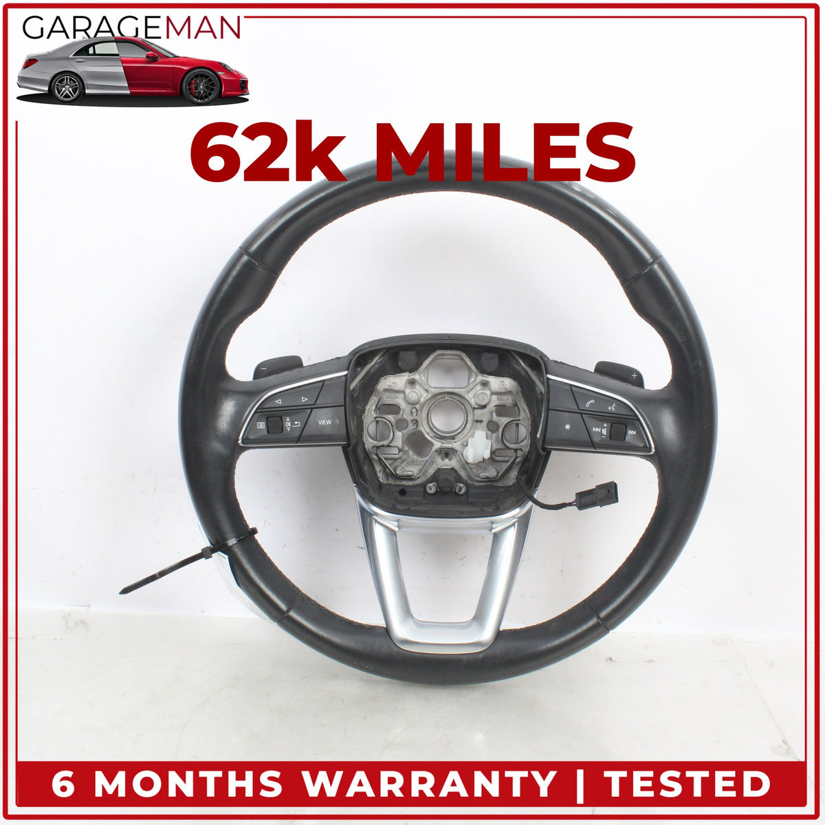 2019-2024 Audi Q3 Front Left Steering Wheel w/ Paddle Shifters 83A419091AH OEM