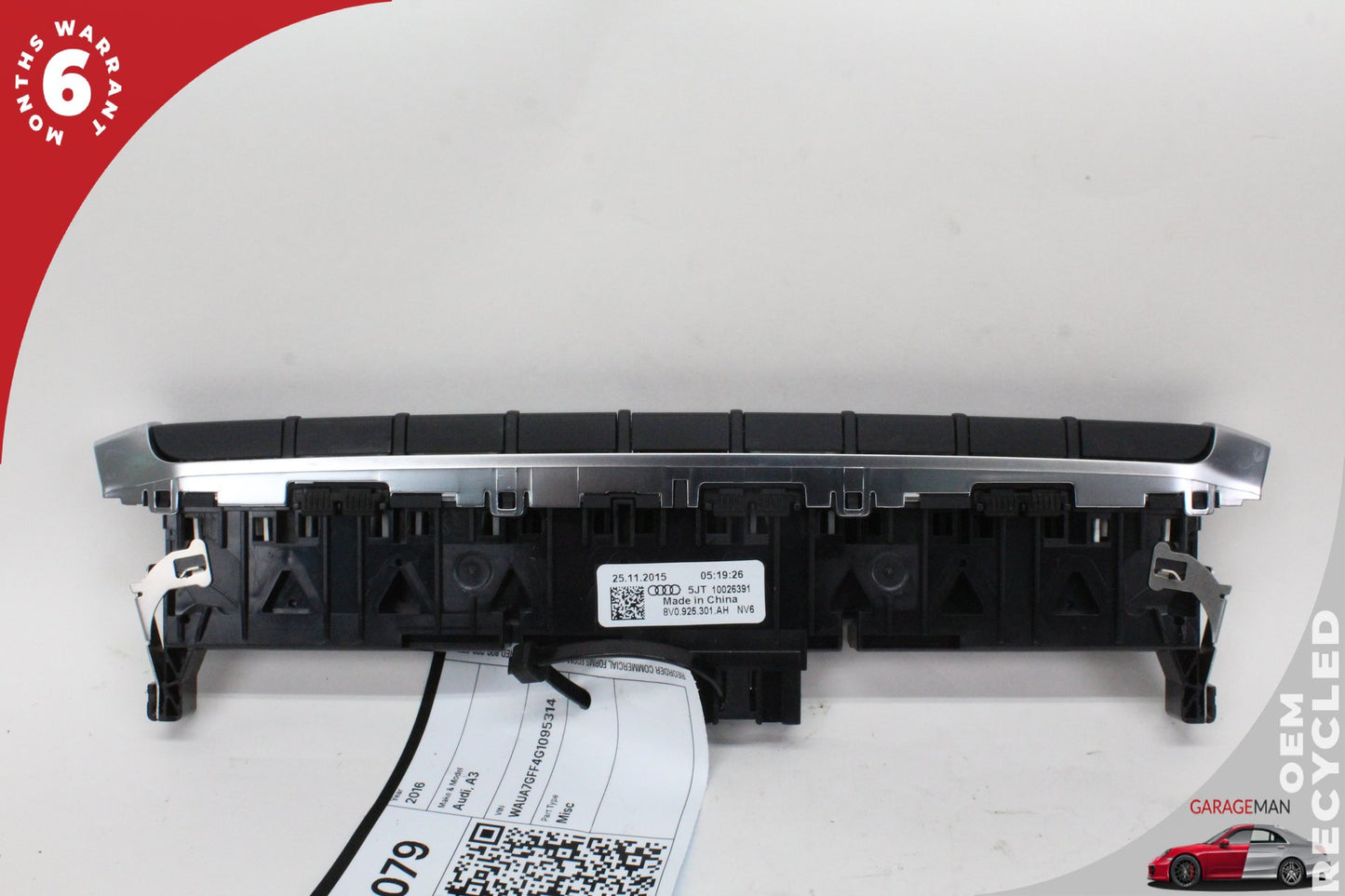 2015-2020 Audi A3 S3 Center Dash Hazard Control Switch Panel 8V0925301AH OEM