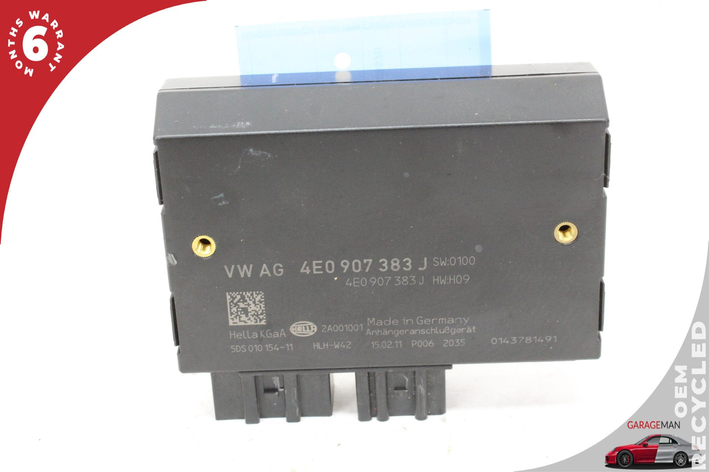 2007-2015 Audi Q7 SUV Trailer Tow Hitch Control Module Unit 4E0907383J OEM