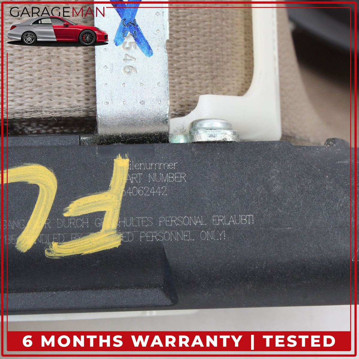 2010-2016 Porsche Panamera 970 Front Left Driver Side Seat Belt Beige OEM