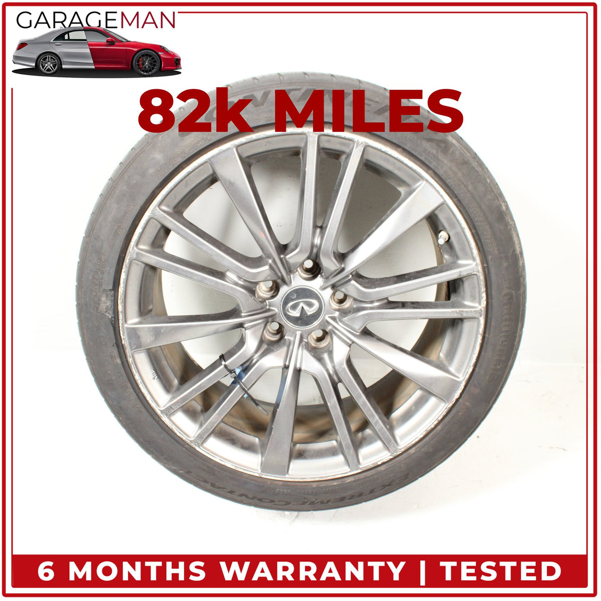 2014-2024 Infiniti Q50 V37 Front or Rear Wheel Rim w/ Tire 9Jx19 D0C004HK9C OEM