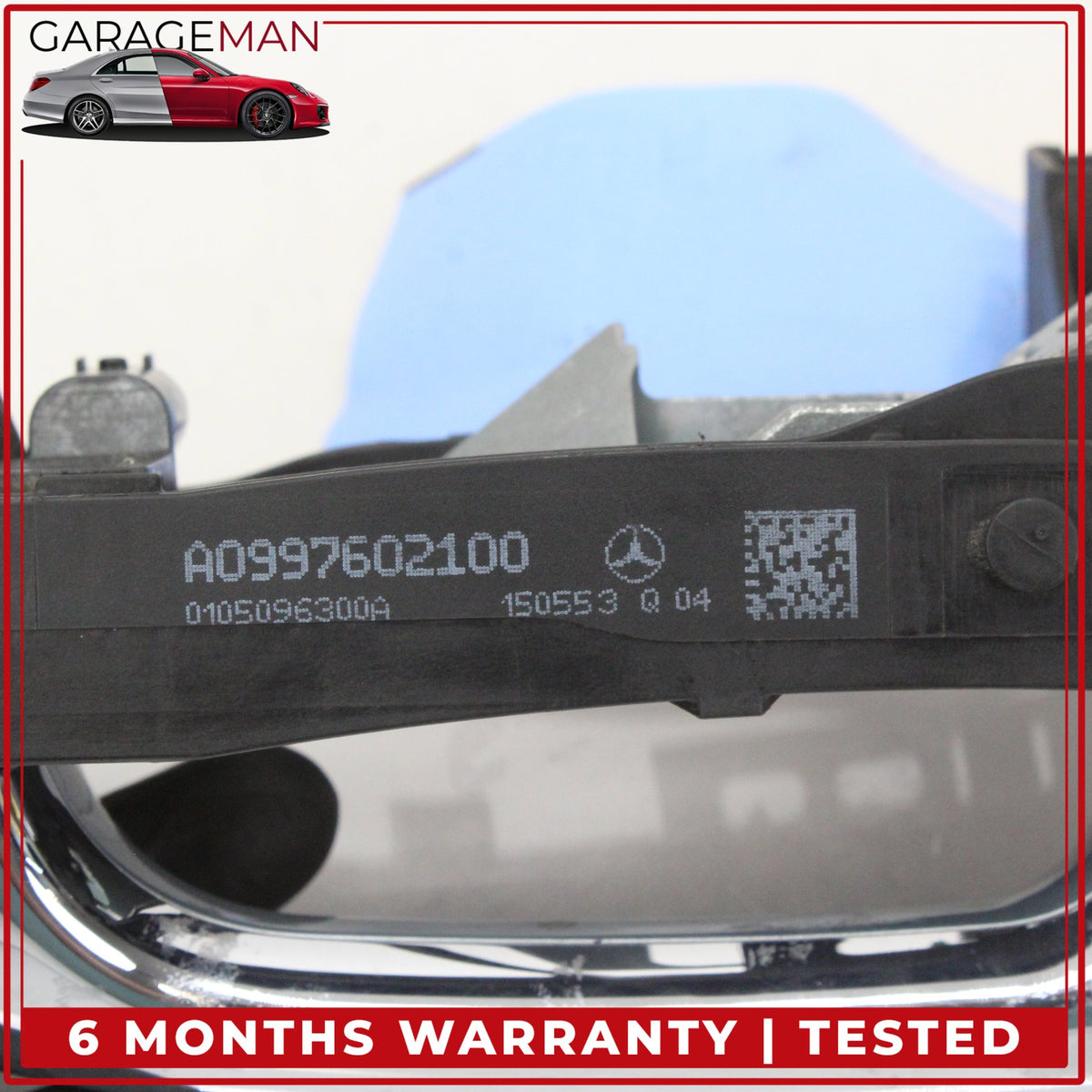 2015-2020 Mercedes W205 C300 Rear Left Side Exterior Door Handle Silver OEM