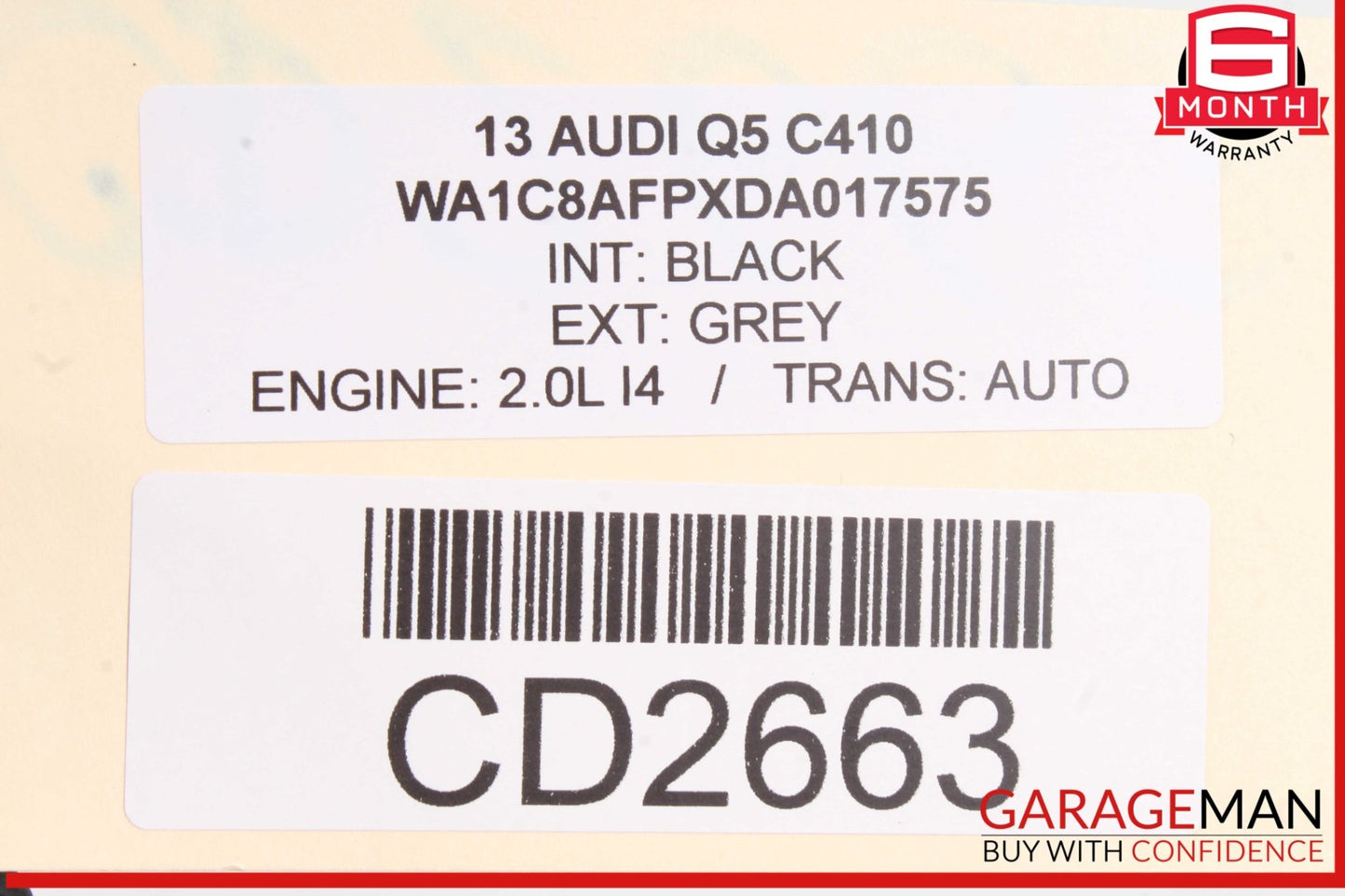 2013-2017 Audi Q5 SQ5 Front Left Door Trim Panel 8R0971035AL OEM