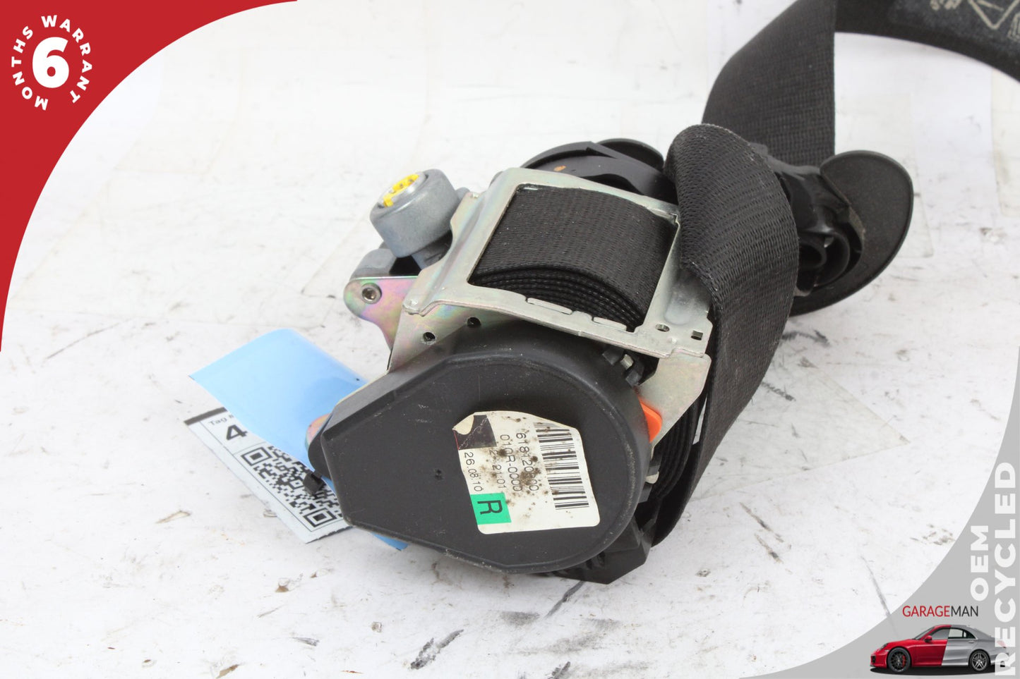 2011-2016 BMW 528i F10 Front Right Passenger Side Seat Belt Black 618120800 OEM