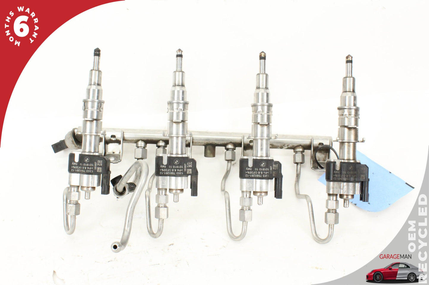2011-2016 BMW 550i F10 N63 4.4L Fuel Injectors Set of 4 Index-12 w/ Right Side Fuel Rail