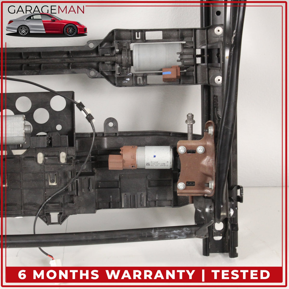 2017-2023 BMW 530e G30 Front Left Side Lower Seat Track Frame Rail w/ Motors OEM