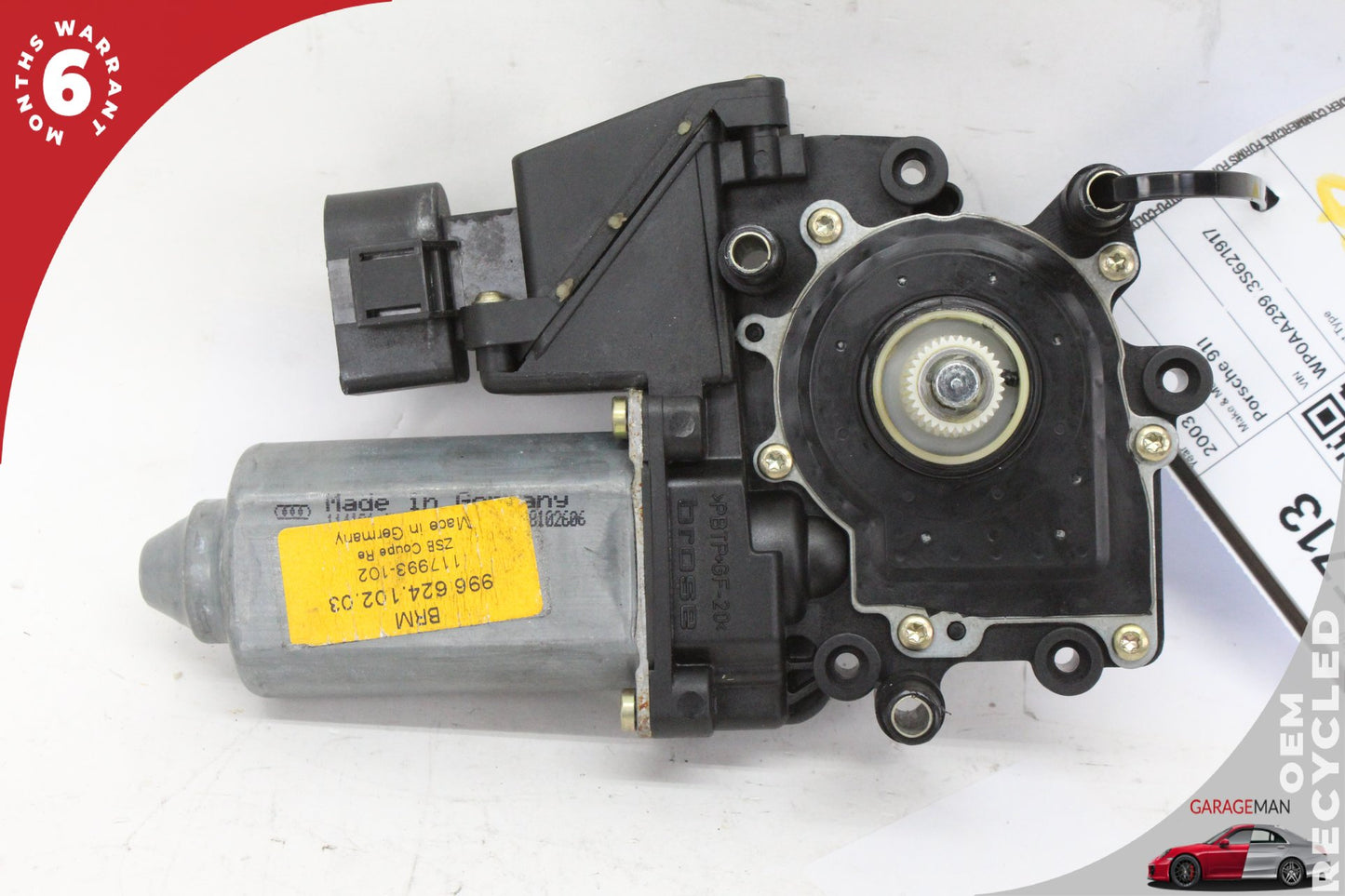1999-2005 Porsche 911 996 Coupe Right Window Regulator Motor 99662410203 OEM