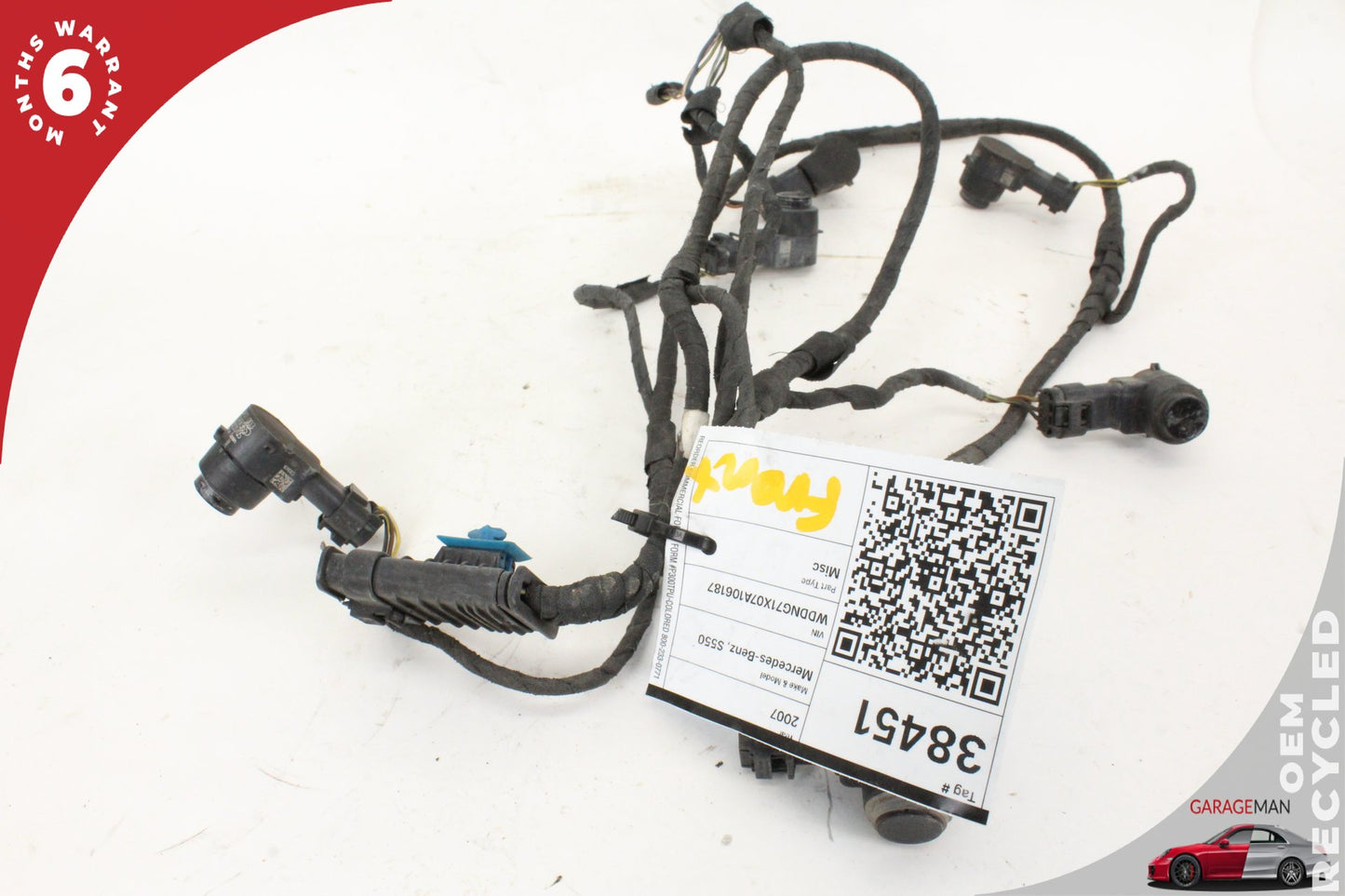 2007-2012 Mercedes W221 S550 Front Bumper Parking Sensor Wire Harness 2215420417
