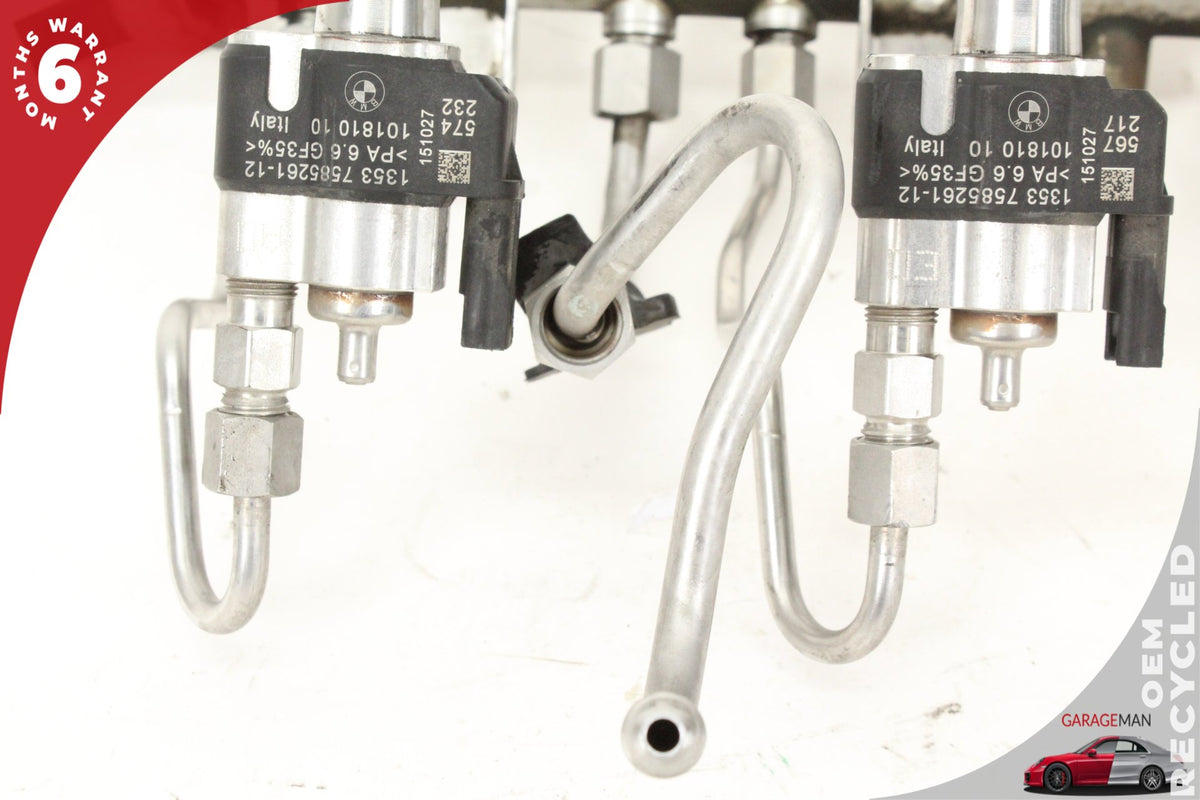 2011-2016 BMW 550i F10 N63 4.4L Fuel Injectors Set of 4 Index-12 w/ Right Side Fuel Rail