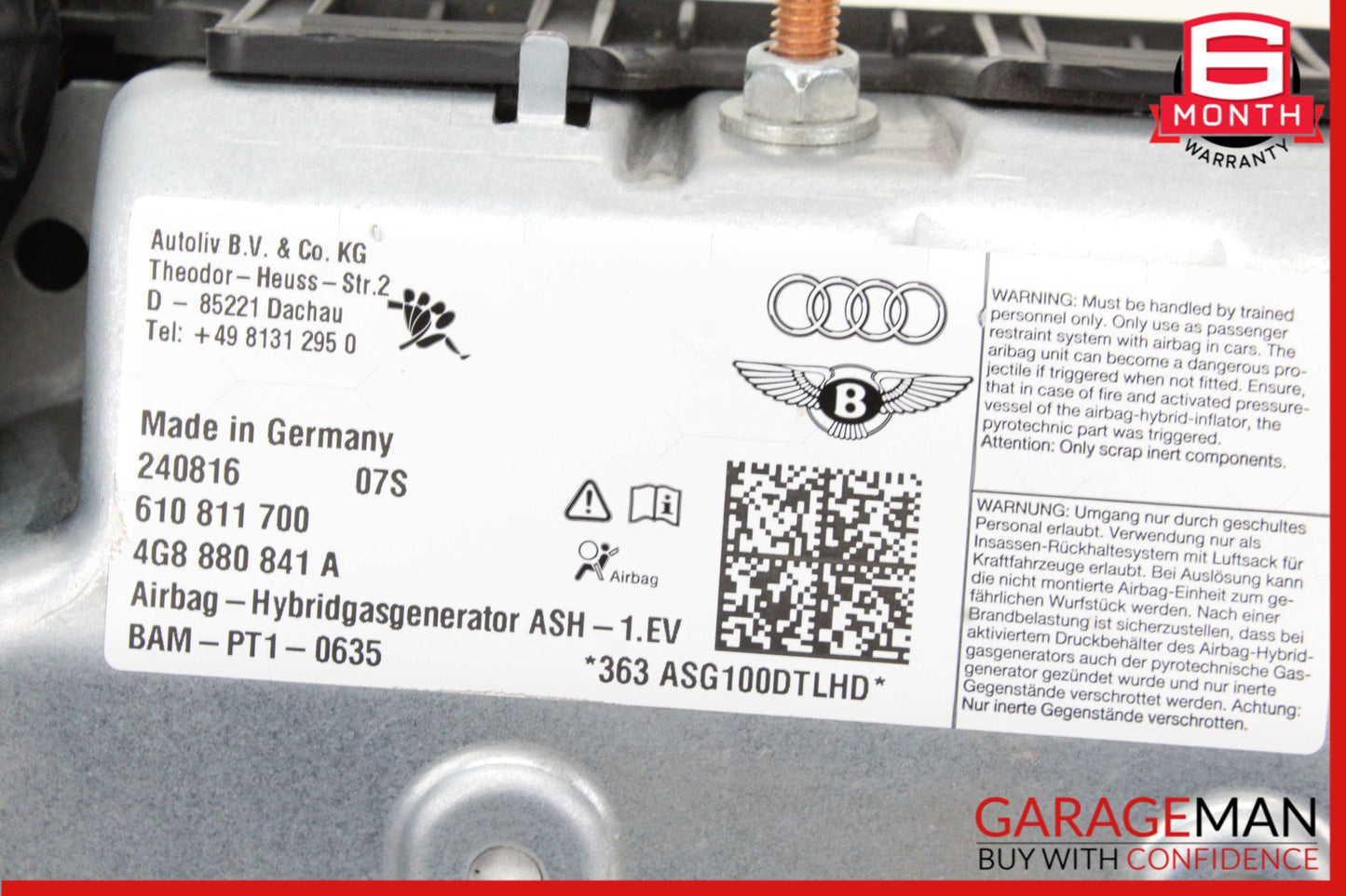 2012-2018 Audi A6 A7 S6 S7 Front Left Driver Side Knee Airbag 4G8880841A OEM