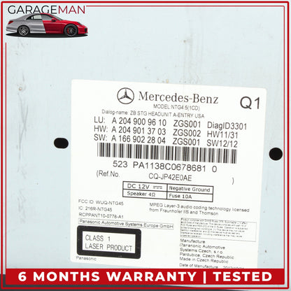 2012-2015 Mercedes W204 C250 Head Unit Navigation Command Comand CD Audio OEM