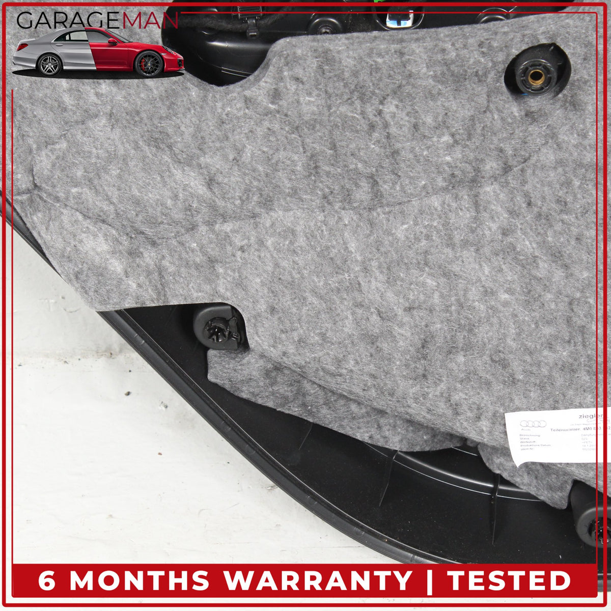 2017-2019 Audi Q7 Rear Right Side Interior Door Trim Panel 4M0867306G OEM