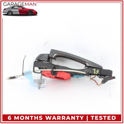 2012-2018 BMW 328i F30 Front Left Exterior Door Handle Carbon Fiber 7321639 OEM