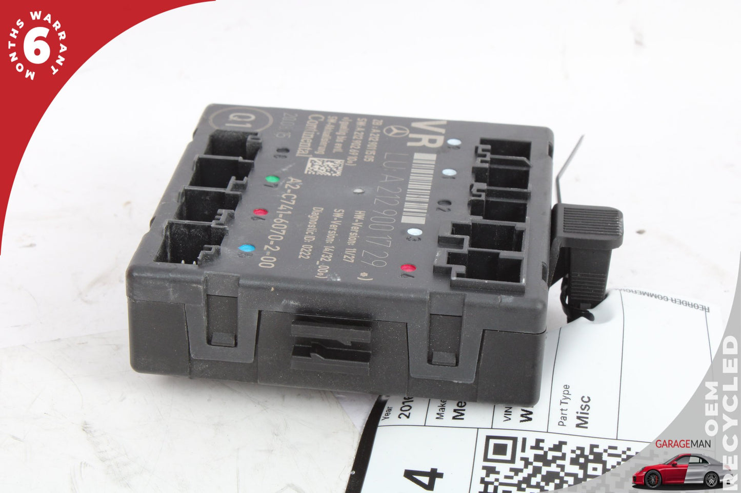 2008-2018 Mercedes W207 E400 Front Right Side Door Control Module 2129011505 OEM