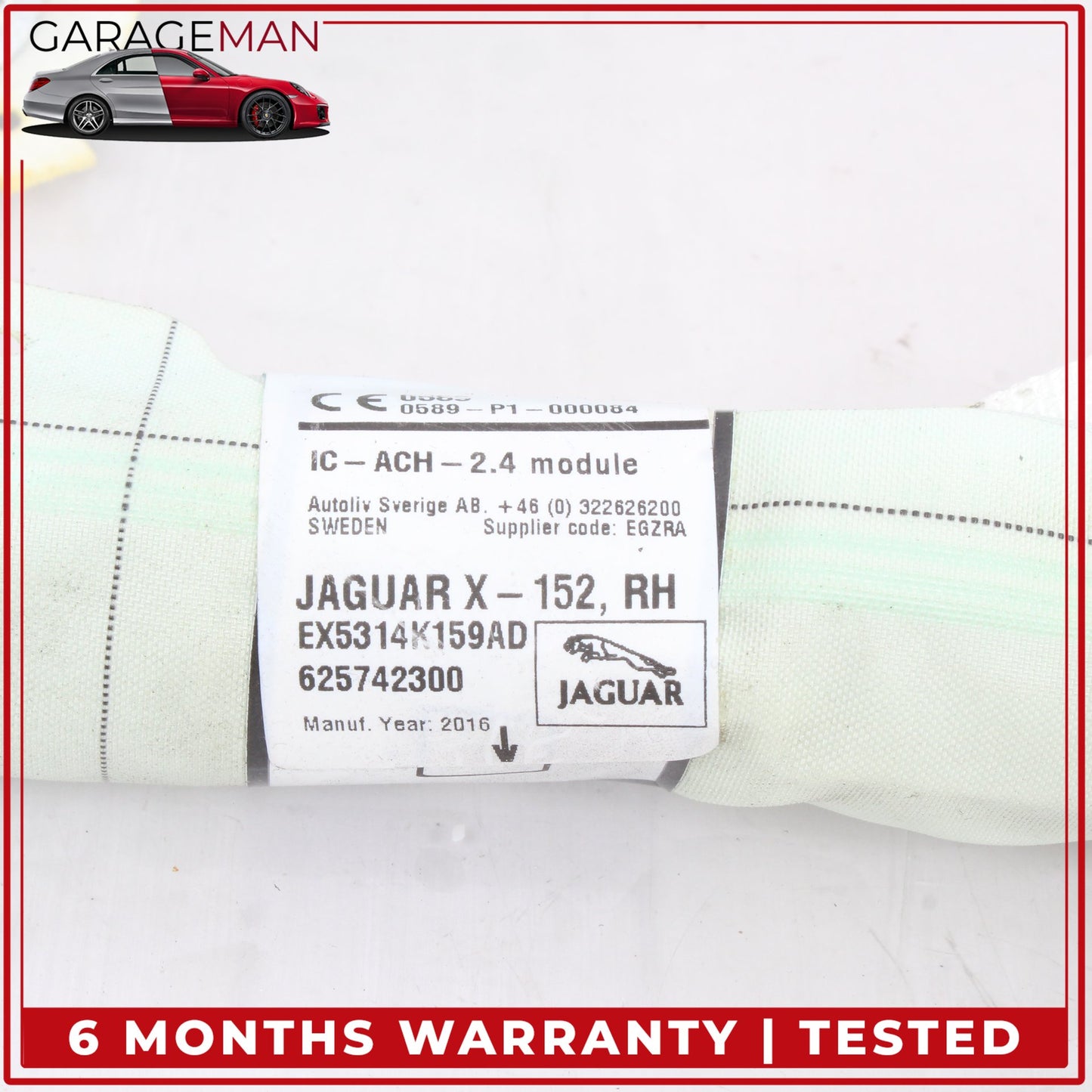 2014-2024 Jaguar F-Type X152 Right Side Upper Roof Curtain Air Bag Airbag OEM