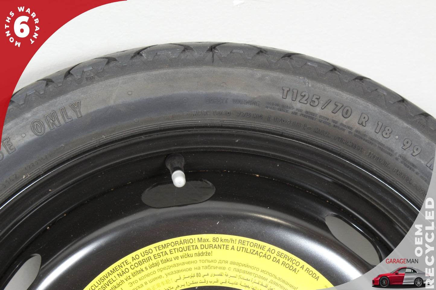 2015-2020 Volkswagen Golf Emergency Spare Tire Wheel Donut Rim 1K0601027AP OEM