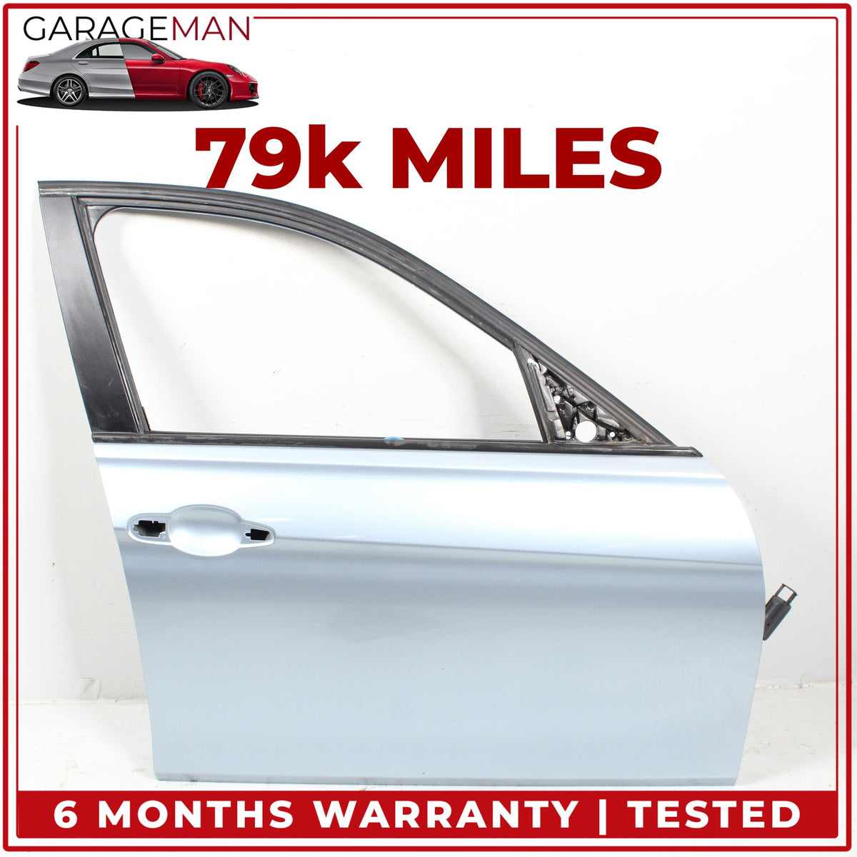 2012-2018 BMW 320i xDrive Sedan Front Right Door Shell Liquid Blue Metallic OEM