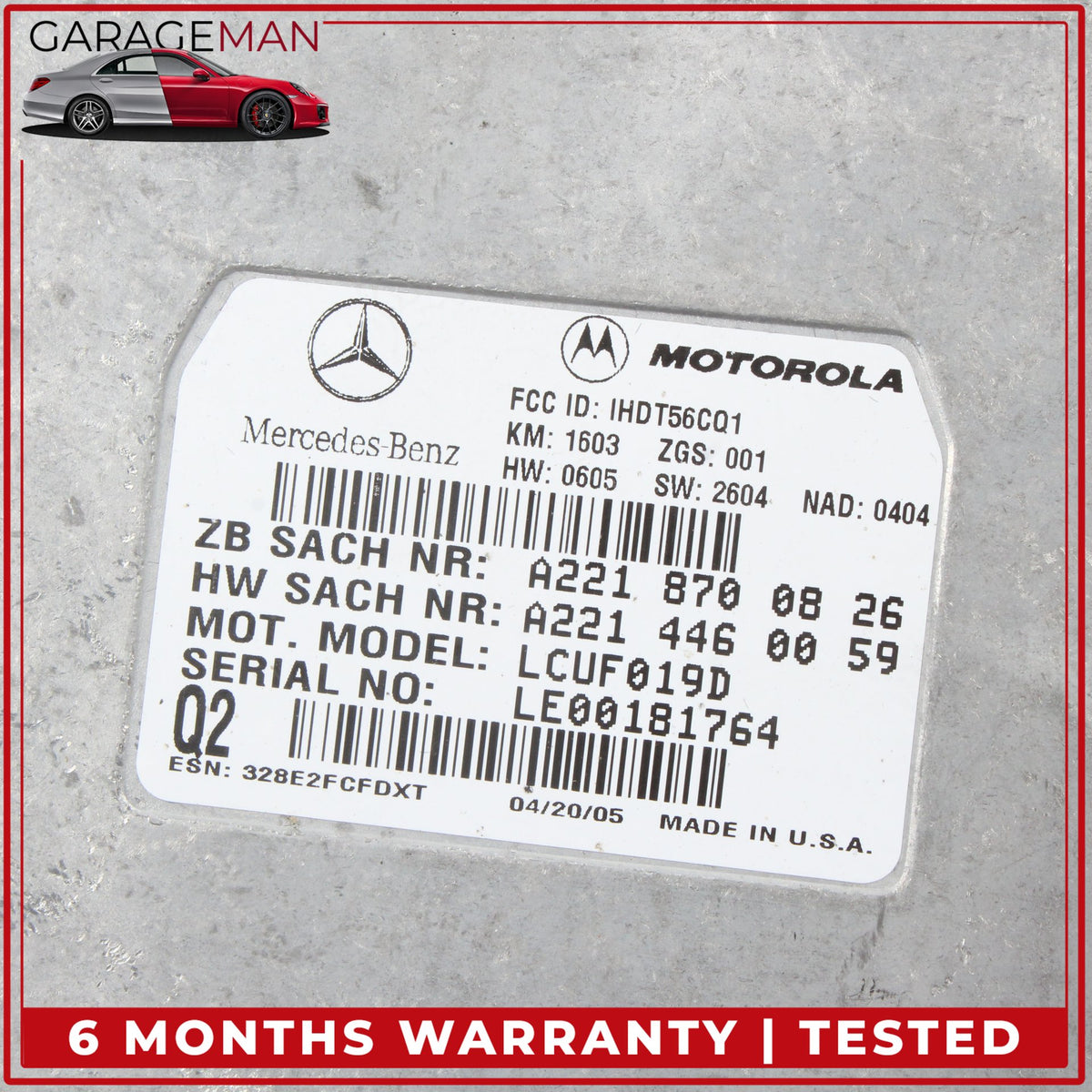 2003-2014 Mercedes R230 SL500 Voice Communication Control Module 2218700826 OEM