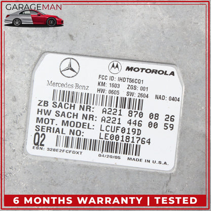 2003-2014 Mercedes R230 SL500 Voice Communication Control Module 2218700826 OEM
