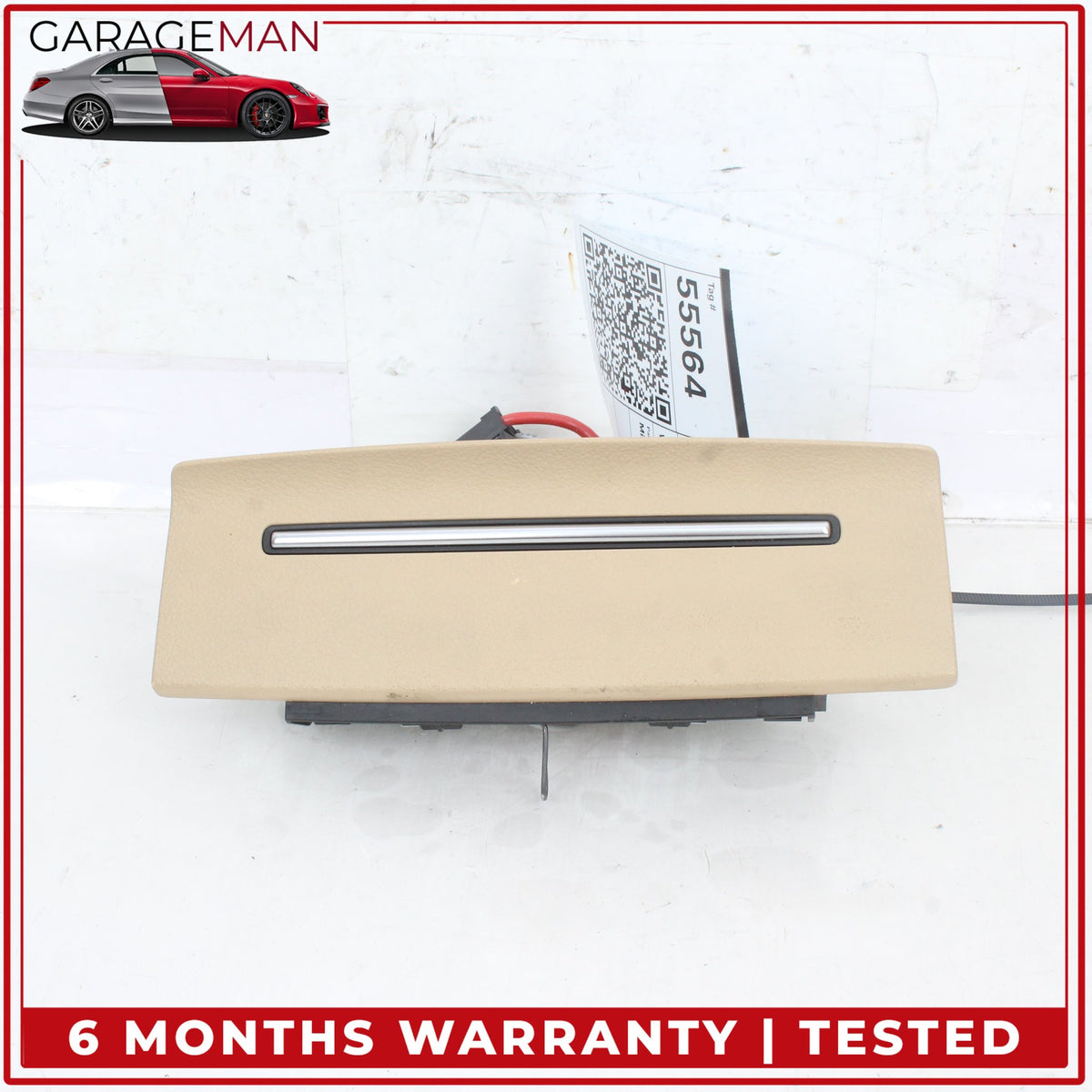 2012-2018 Audi A6 A7 Rear Center Console Outlet Socket Storage Trim Beige OEM