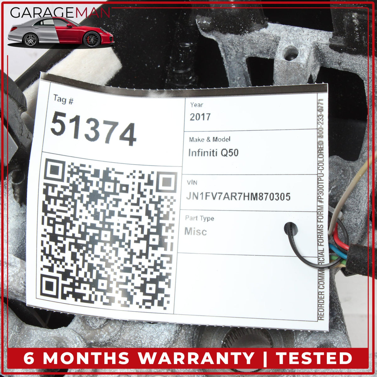 2014-2017 Infiniti Q50 V37 Front Left Heated Steering Wheel Leather Black OEM