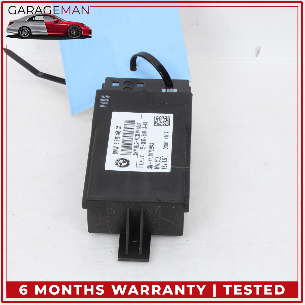 2014-2021 BMW i3 I01 Front or Rear Side Seat Heating Control Module 9216468 OEM