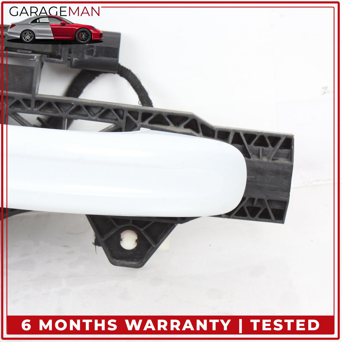 2007-2015 Audi Q7 Rear Right Side Exterior Door Handle White Metallic OEM