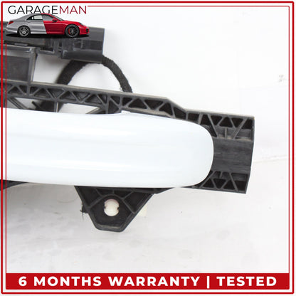 2007-2015 Audi Q7 Rear Right Side Exterior Door Handle White Metallic OEM