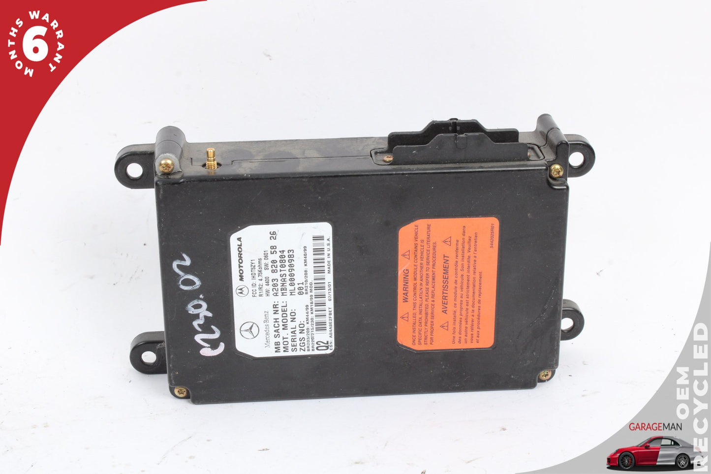 2000-2009 Mercedes W203 C230 Voice Command Control Module Unit 2038205826 OEM