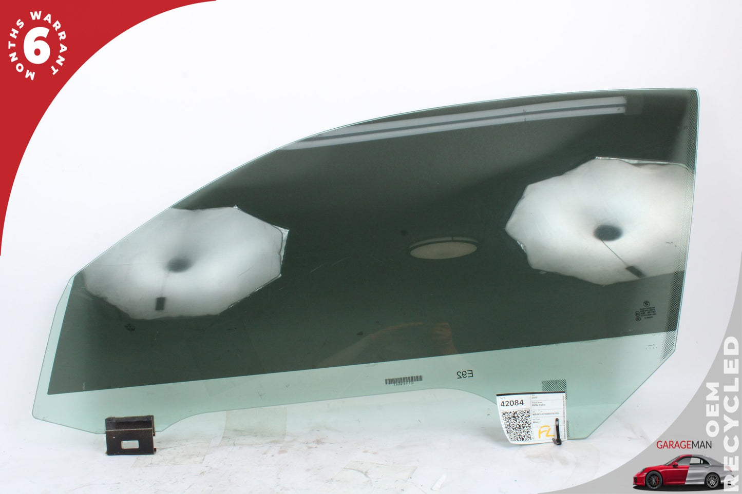 2007-2013 BMW 335is Coupe Front Left Driver Side Door Window Glass 7119199 OEM