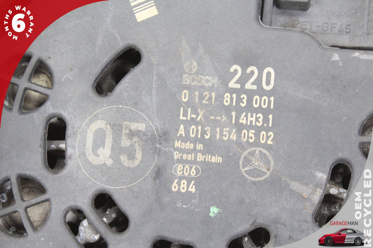 2007-2011 Mercedes-Benz S550 W221 Alternator Generator 0131540502