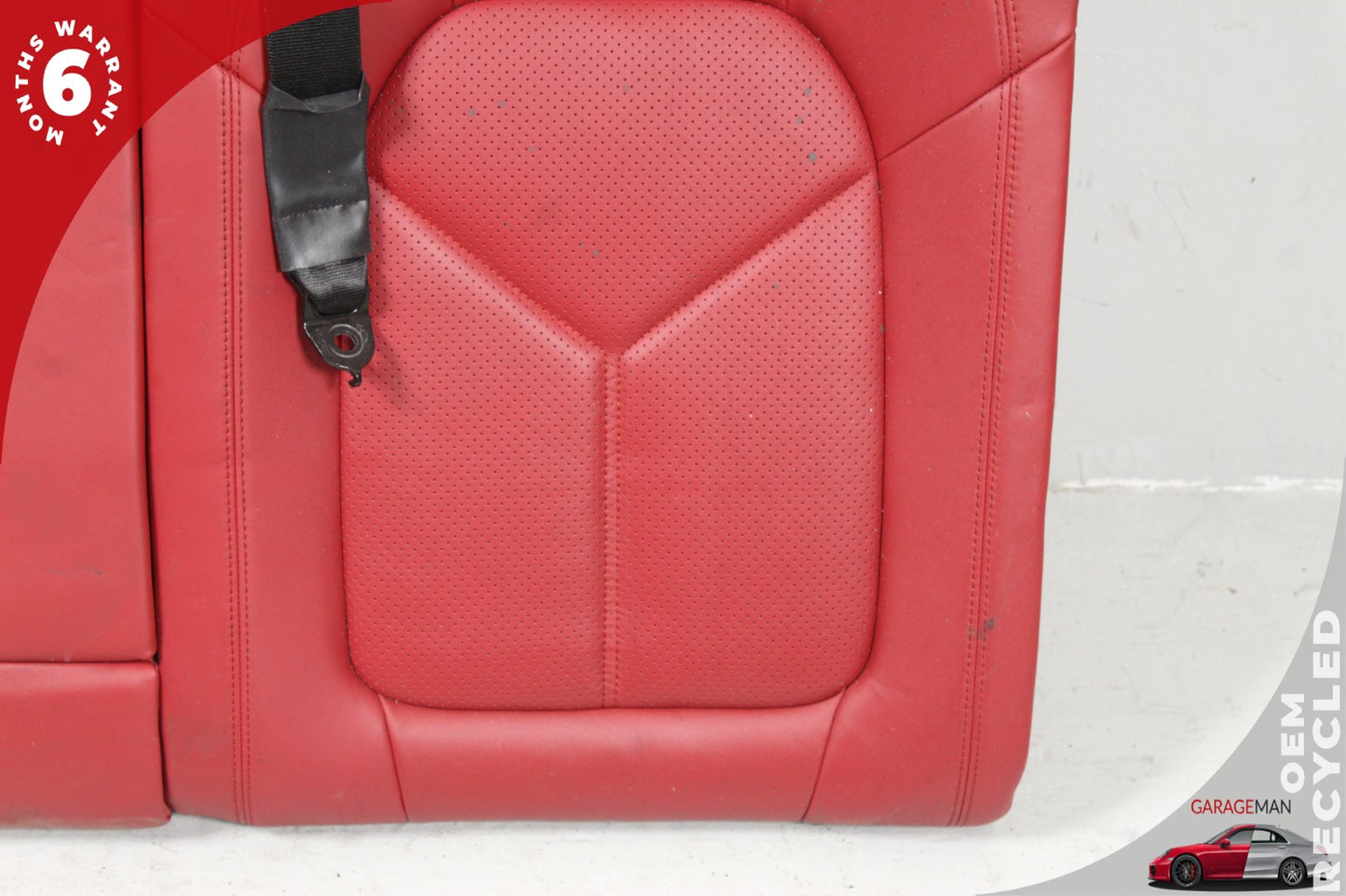 2015-2018 Porsche Macan 95B Front &amp; Rear Complete Leather Seat Assembly Red OEM