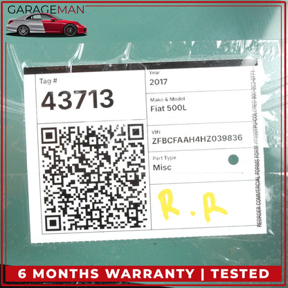 2014-2020 Fiat 500L Rear Right Passenger Side Quarter Window Glass 68201883AA OEM