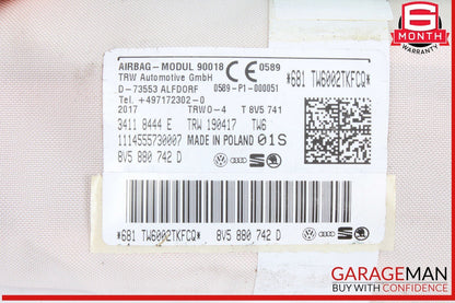 2015-2020 Audi A3 Right Passenger Side Upper Roof Roof Curtain Airbag 8V5880742D