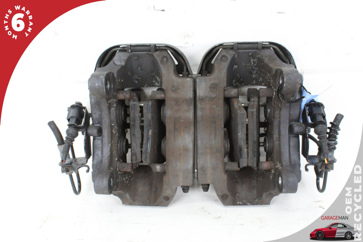 2007-2015 Audi Q7 SUV Rear Left and Right Side Brake Caliper Set Brembo OEM