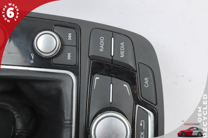 2012-2015 Audi A6 Front Center Console Switches w/ Trim &amp; Shifter Knob OEM