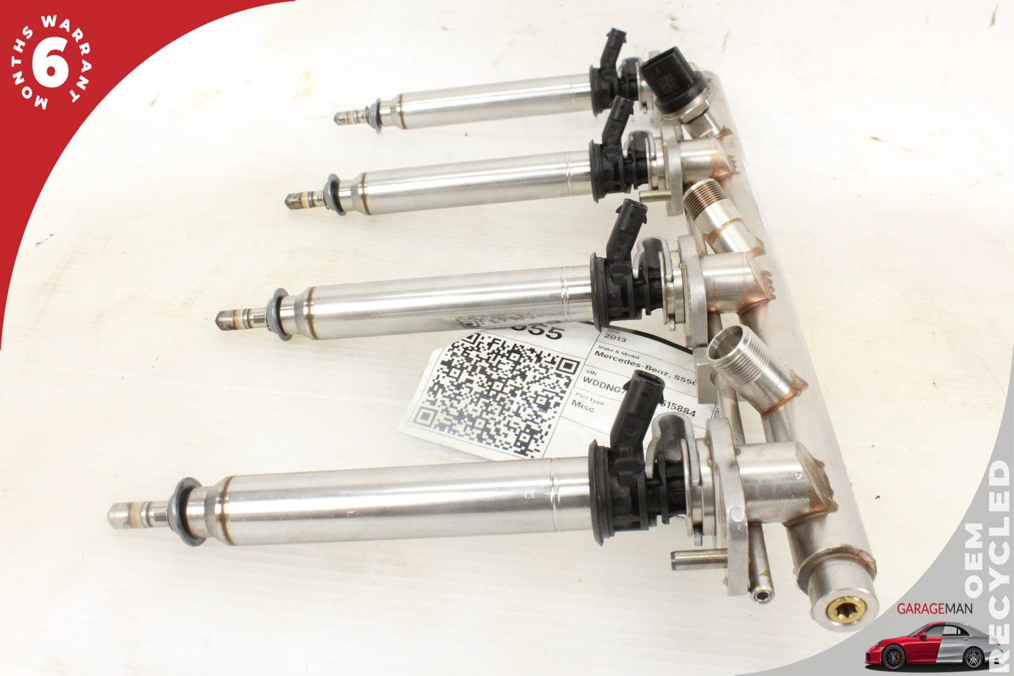 11-19 Mercedes W218 S550 Fuel Injection Rail Line Left Side Assy OEM