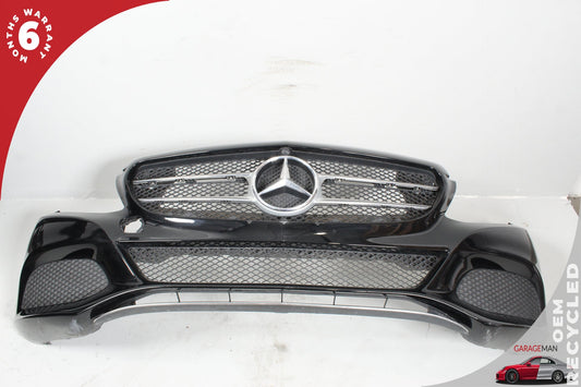 2015-2018 Mercedes-Benz C300 W205 Sedan Front Bumper Cover 2058850024 Black OEM