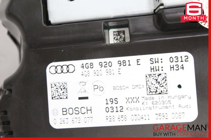 2012 Audi A6 C7 Sedan Speedometer 4G8920981E