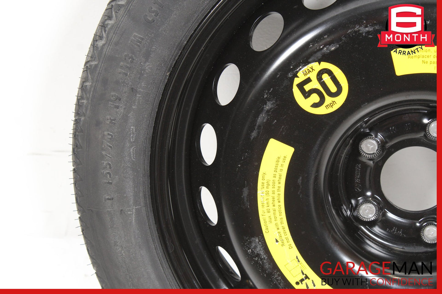 2007-2013 Mercedes W221 S550 Emergency Spare Tire Wheel Donut Rim 2214000202 OEM